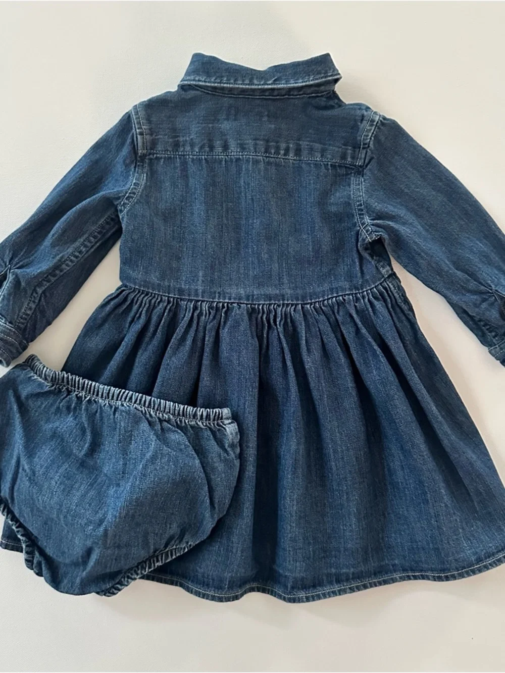 Ralph Lauren 6 Months Baby Girl Blue Denim Shirt Dress
